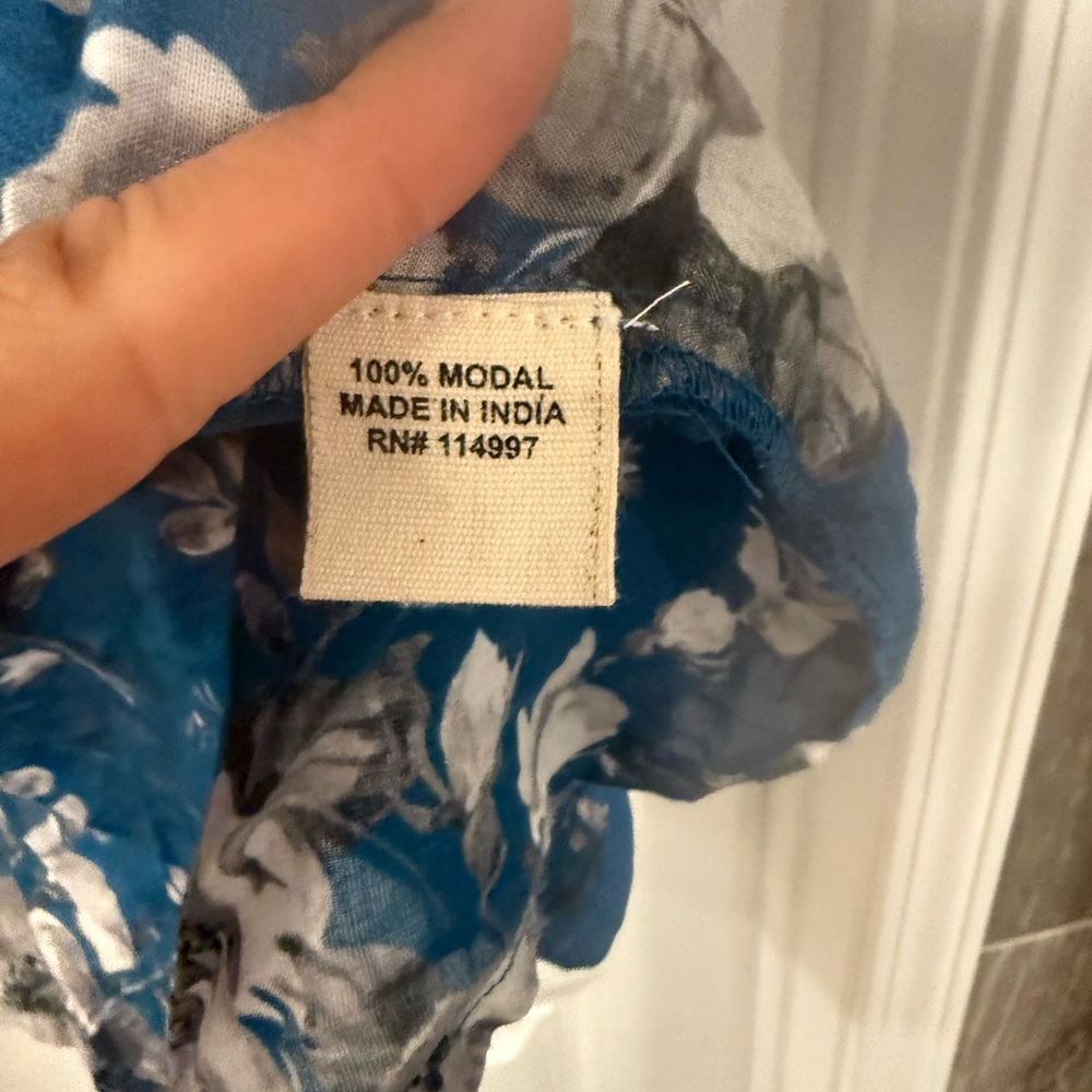 NWT Mahila blue floral flowy kimono, O/S - Picture 4 of 6